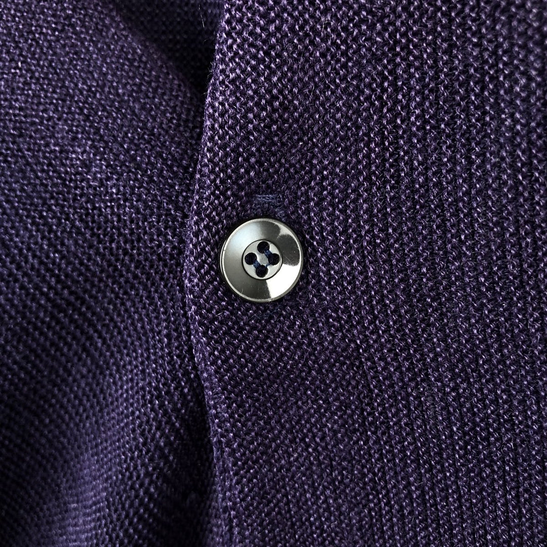 1970'S Sportswear Knit Cardigan, Men's Size L (approx.), Vintage unclear purple type Vintage Second Hand