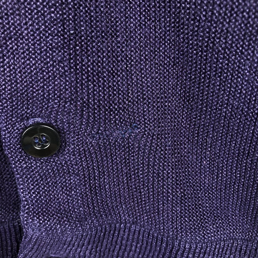1970'S Sportswear Knit Cardigan, Men's Size L (approx.), Vintage unclear purple type Vintage Second Hand