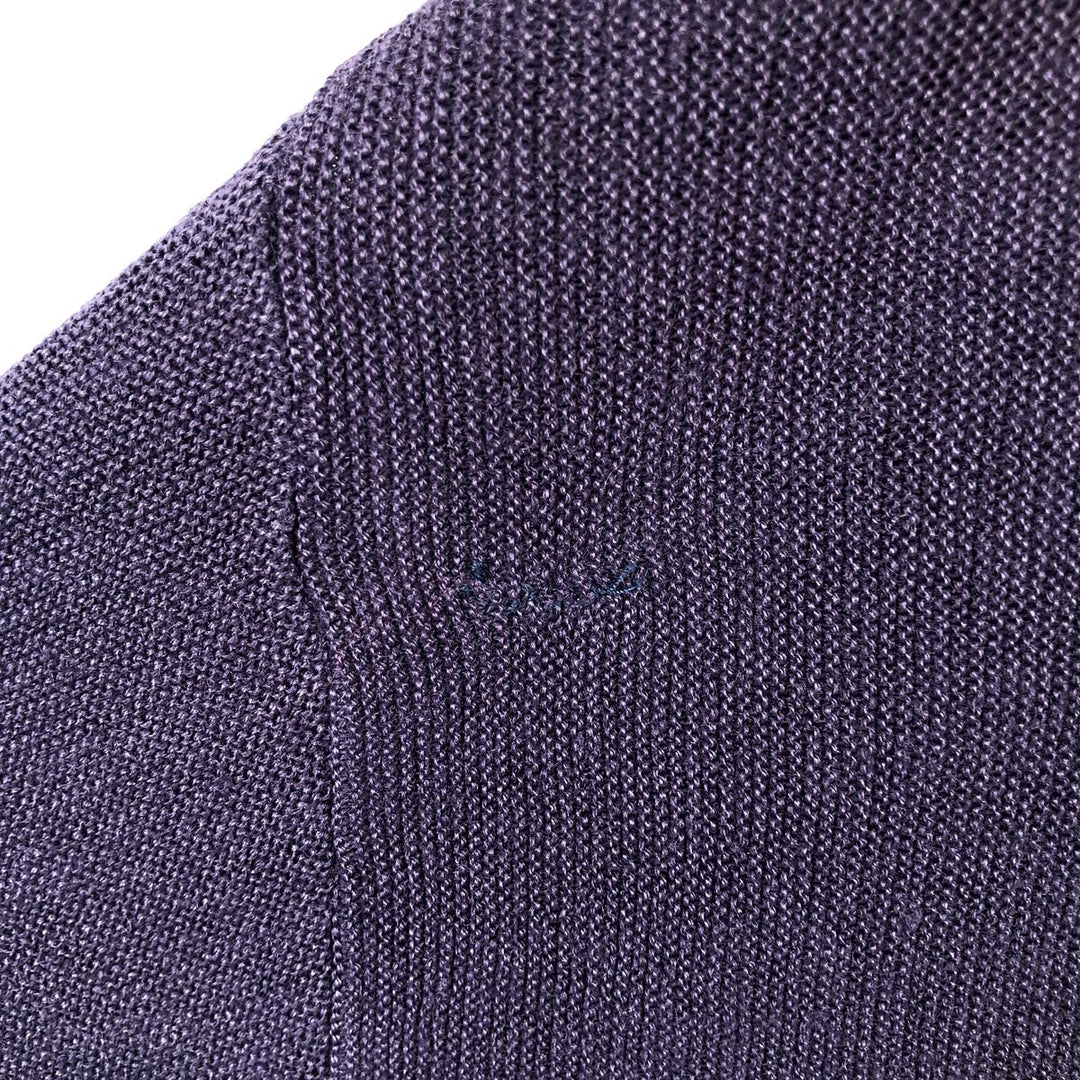 1970'S Sportswear Knit Cardigan, Men's Size L (approx.), Vintage unclear purple type Vintage Second Hand
