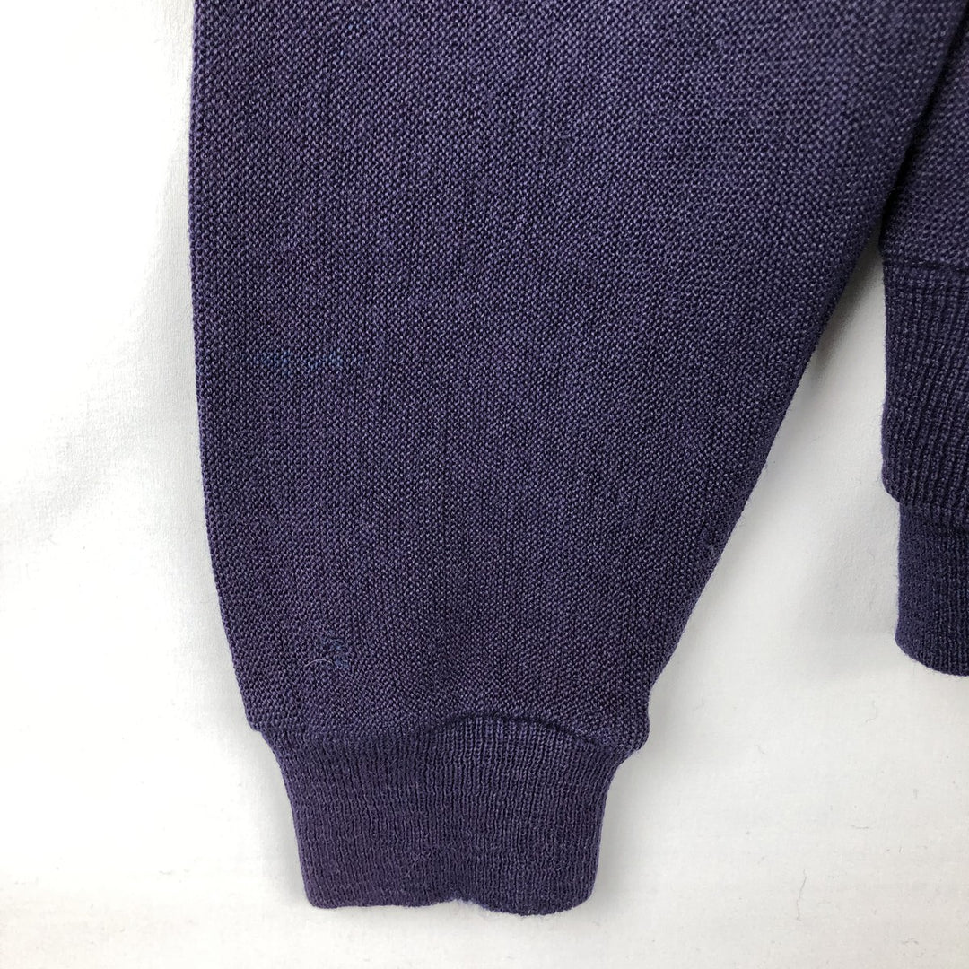 1970'S Sportswear Knit Cardigan, Men's Size L (approx.), Vintage unclear purple type Vintage Second Hand