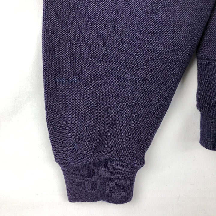 1970'S Sportswear Knit Cardigan, Men's Size L (approx.), Vintage unclear purple type Vintage Second Hand