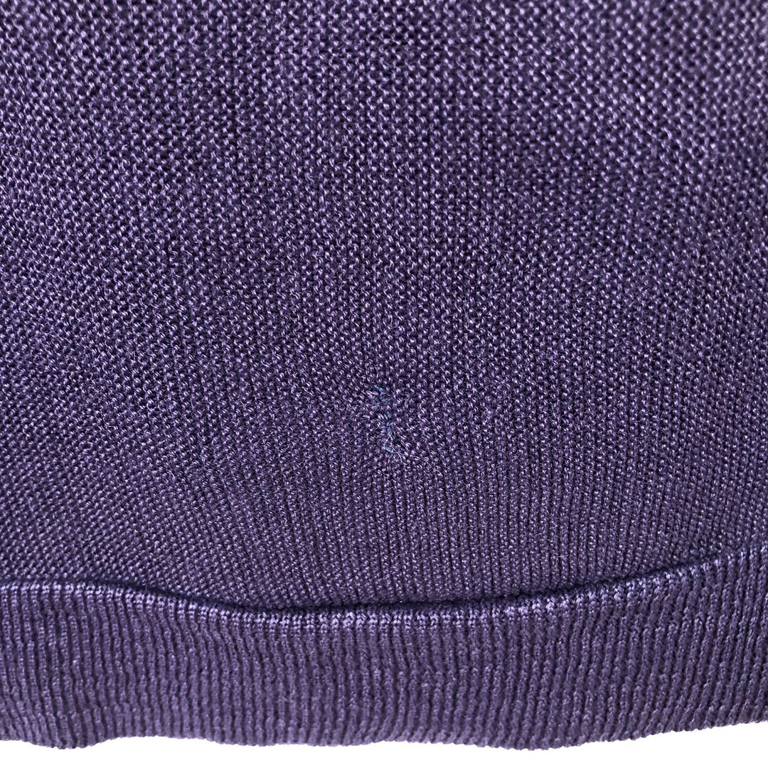 1970'S Sportswear Knit Cardigan, Men's Size L (approx.), Vintage unclear purple type Vintage Second Hand