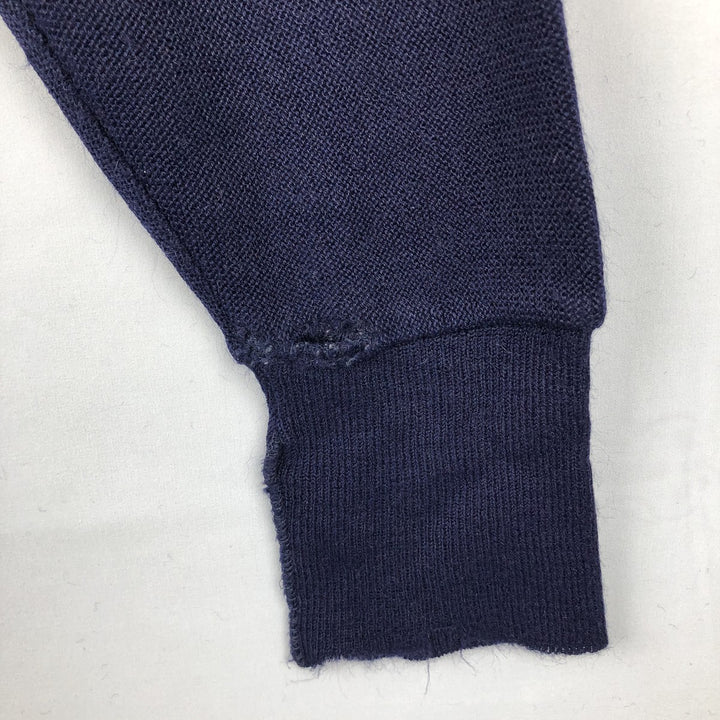 Vintage 90'S DAVID TAYLOR acrylic knit cardigan, made in the USA, size L, men's acrylic navy blue type Vintage Second Hand