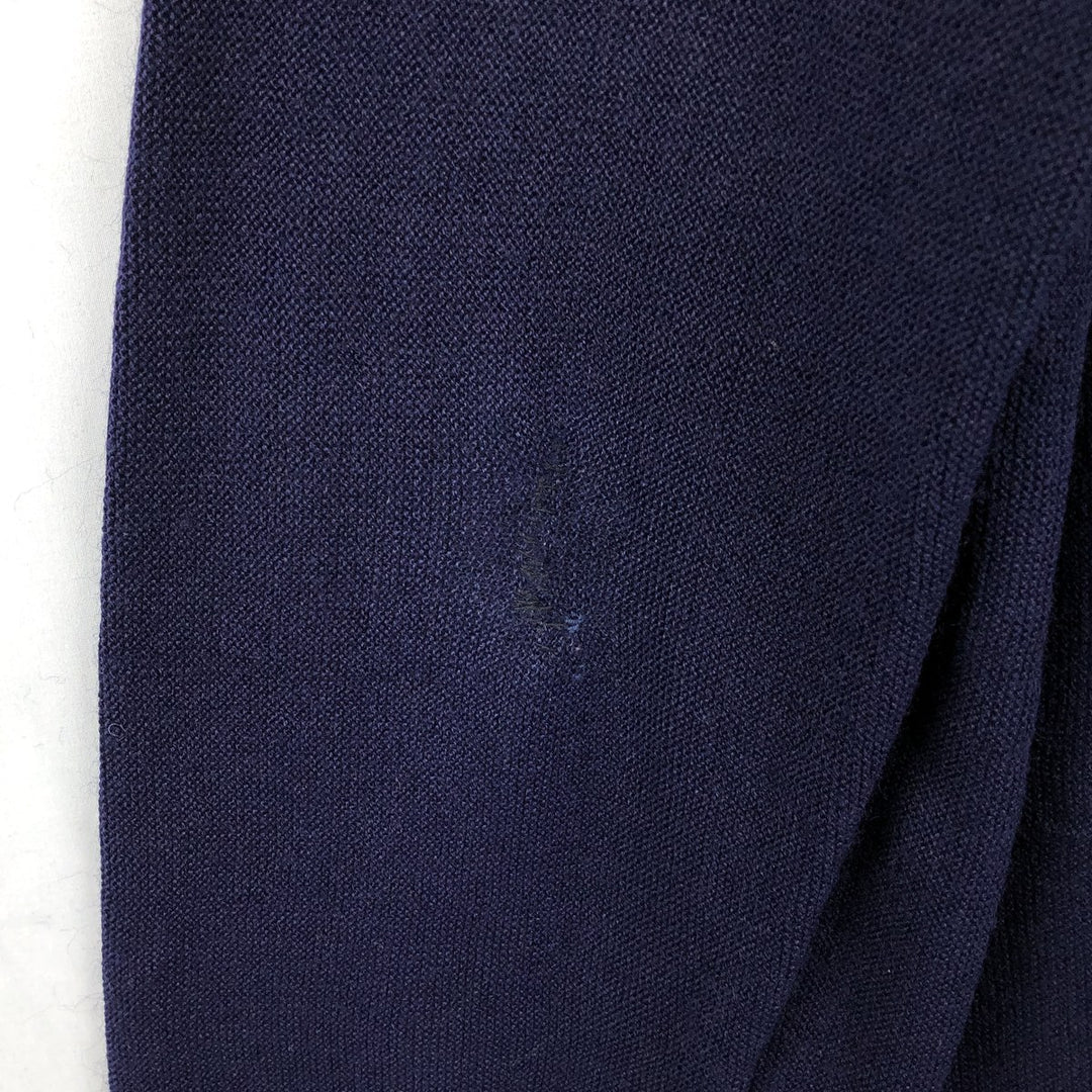Vintage 90'S DAVID TAYLOR acrylic knit cardigan, made in the USA, size L, men's acrylic navy blue type Vintage Second Hand