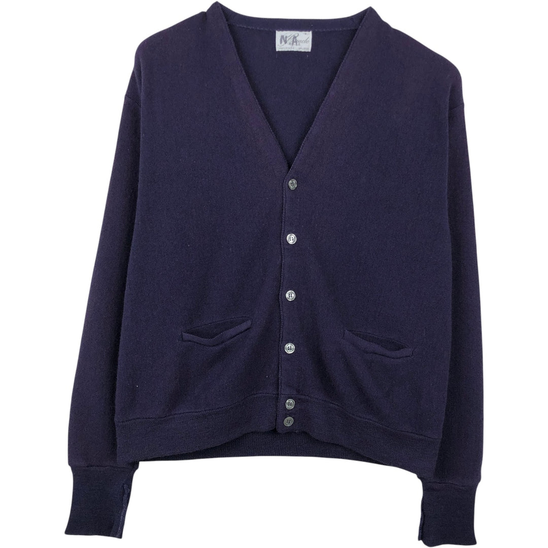 70s-80'S Pinnacle knit cardigan, made in USA, men's size XL equivalent, vintage. unclear purple type Vintage Second Hand