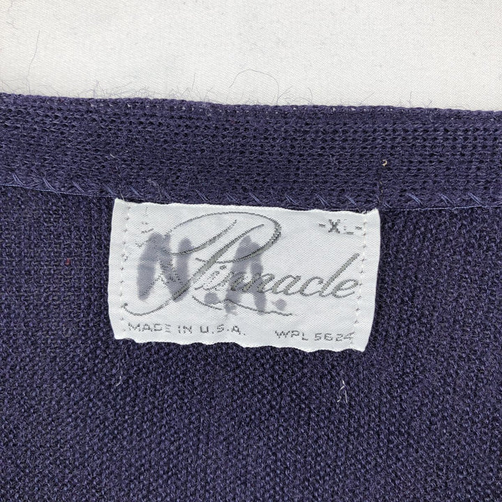 70s-80'S Pinnacle knit cardigan, made in USA, men's size XL equivalent, vintage. unclear purple type Vintage Second Hand