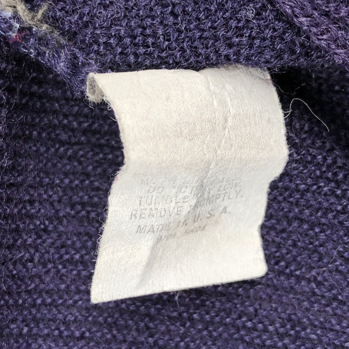 70s-80'S Pinnacle knit cardigan, made in USA, men's size XL equivalent, vintage. unclear purple type Vintage Second Hand