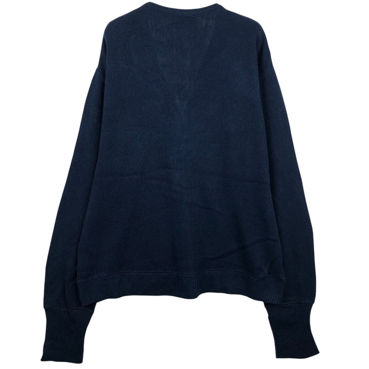 80s-90'S Heritage Acrylic Knit Cardigan, Made in USA, Men's Size XL (Equivalent), Vintage acrylic navy blue type Vintage Second Hand