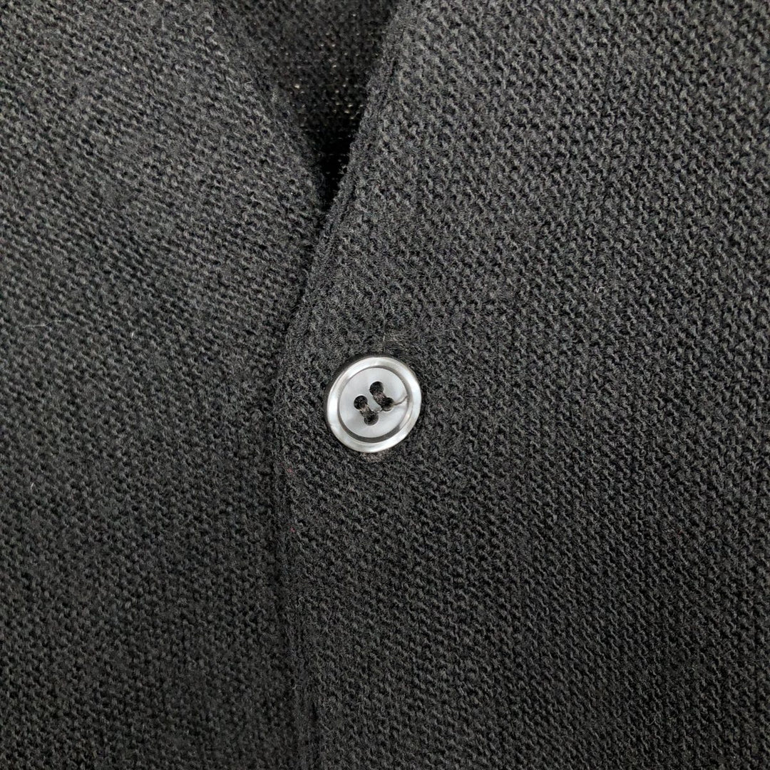 1990'S Arnold Palmer Acrylic Knit Cardigan, Made in USA, Men's Size L (approx.), Vintage acrylic black type Vintage Second Hand