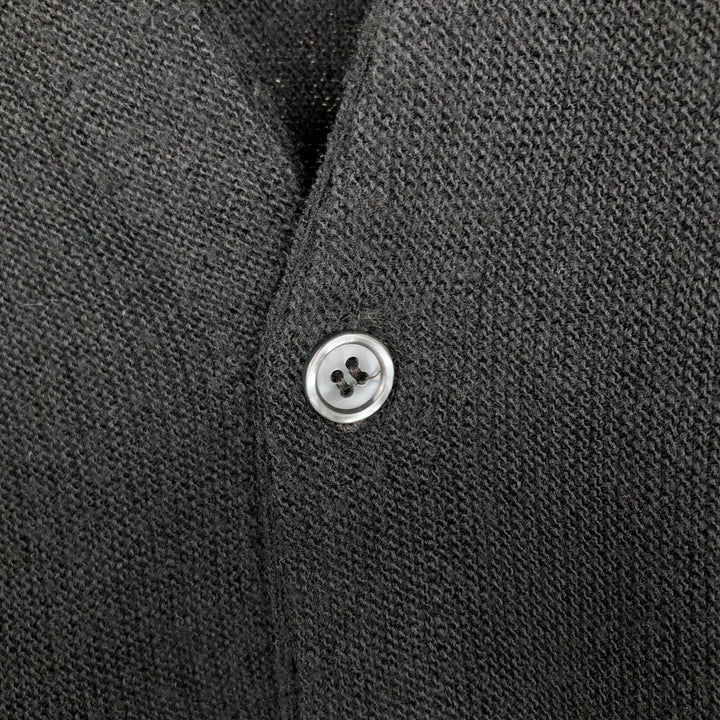 1990'S Arnold Palmer Acrylic Knit Cardigan, Made in USA, Men's Size L (approx.), Vintage acrylic black type Vintage Second Hand