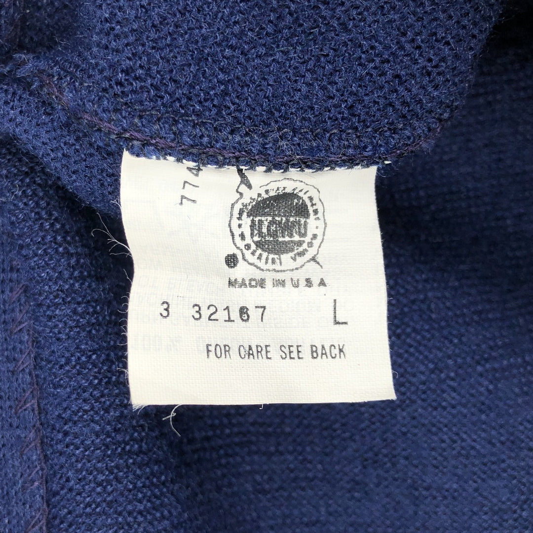 80s-90'S ROBERT BRUCE Acrylic Knit Cardigan, Made in USA, Men's Size L (Equivalent), Vintage acrylic navy blue type Vintage Second Hand