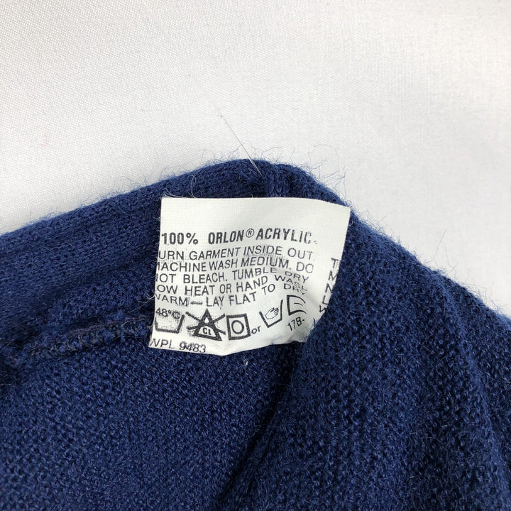 80s-90'S ROBERT BRUCE Acrylic Knit Cardigan, Made in USA, Men's Size L (Equivalent), Vintage acrylic navy blue type Vintage Second Hand