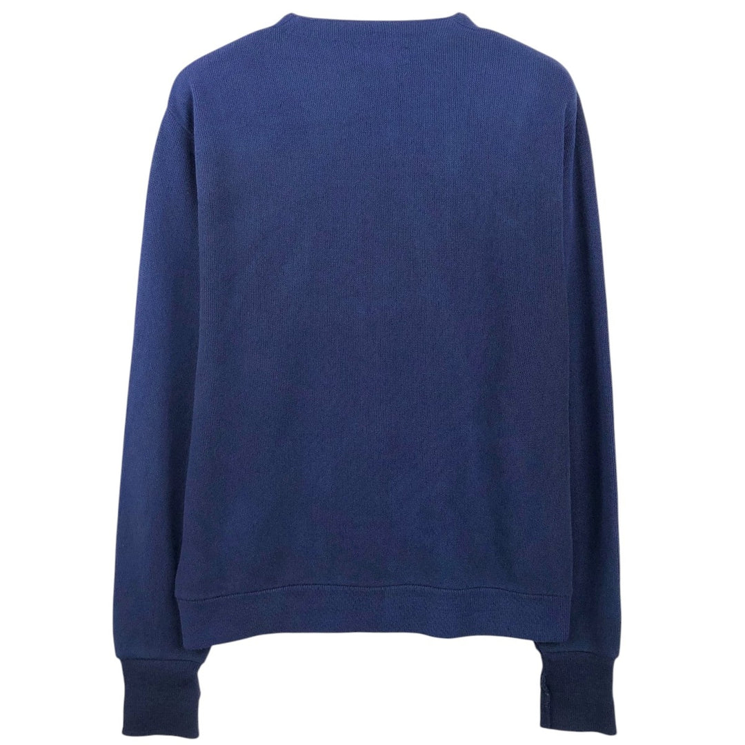 Vintage 90'S IZOD acrylic knit cardigan, made in the USA, size M, men's acrylic navy blue type Vintage Second Hand
