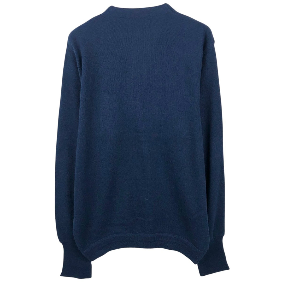 Vintage 90'S IZOD knit cardigan, made in the USA, men's size XL unclear navy blue type Vintage Second Hand