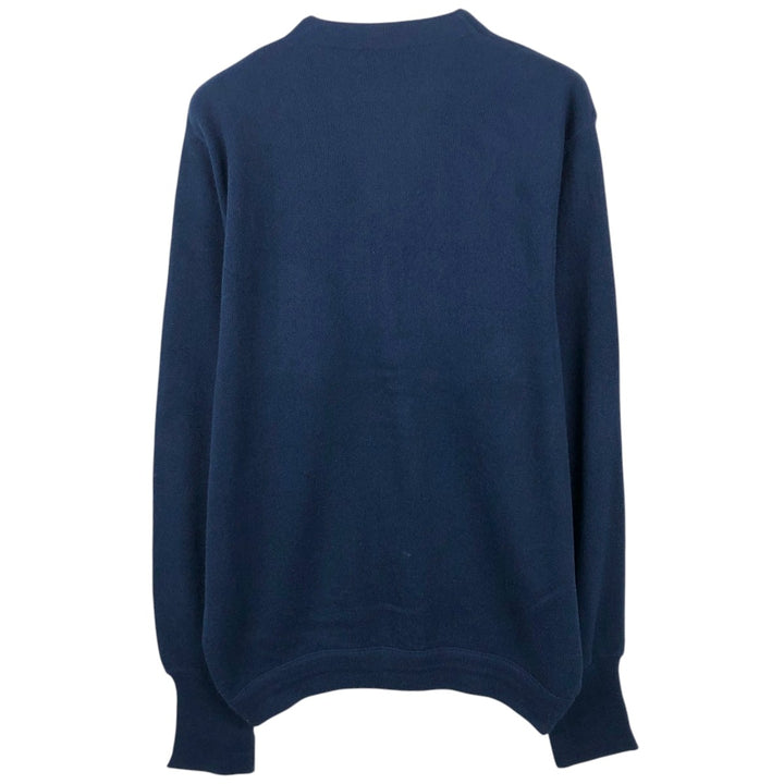 Vintage 90'S IZOD knit cardigan, made in the USA, men's size XL unclear navy blue type Vintage Second Hand