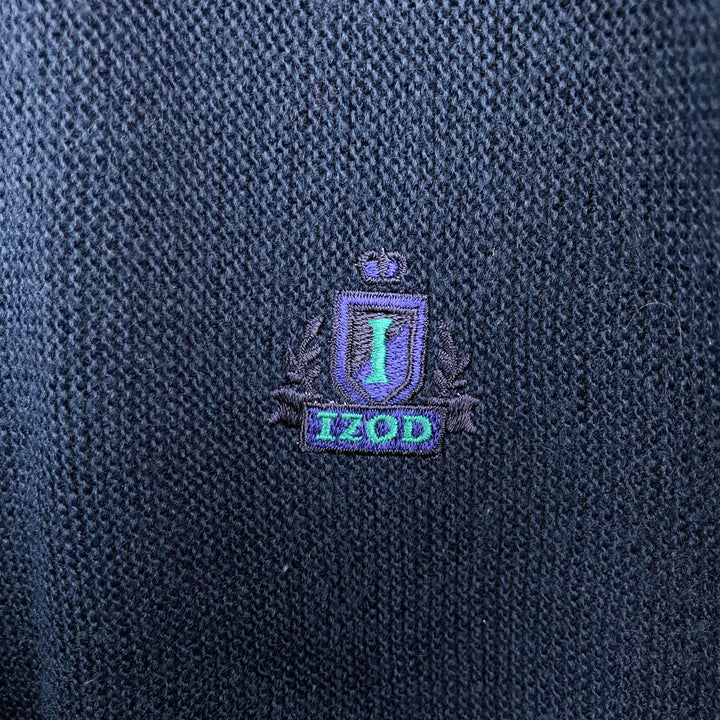 Vintage 90'S IZOD knit cardigan, made in the USA, men's size XL unclear navy blue type Vintage Second Hand