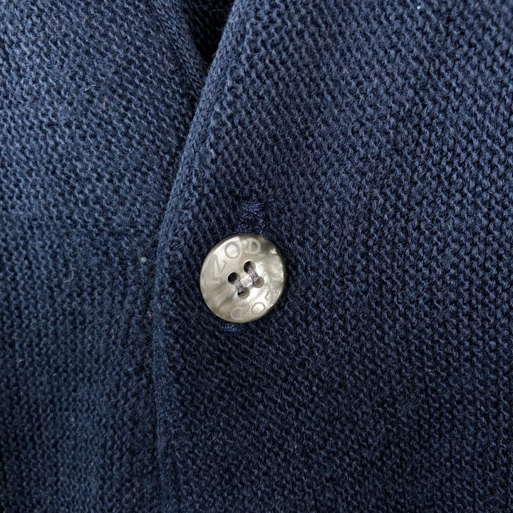 Vintage 90'S IZOD knit cardigan, made in the USA, men's size XL unclear navy blue type Vintage Second Hand