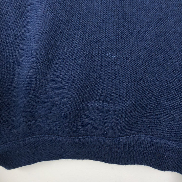 Vintage 90'S IZOD knit cardigan, made in the USA, men's size XL unclear navy blue type Vintage Second Hand