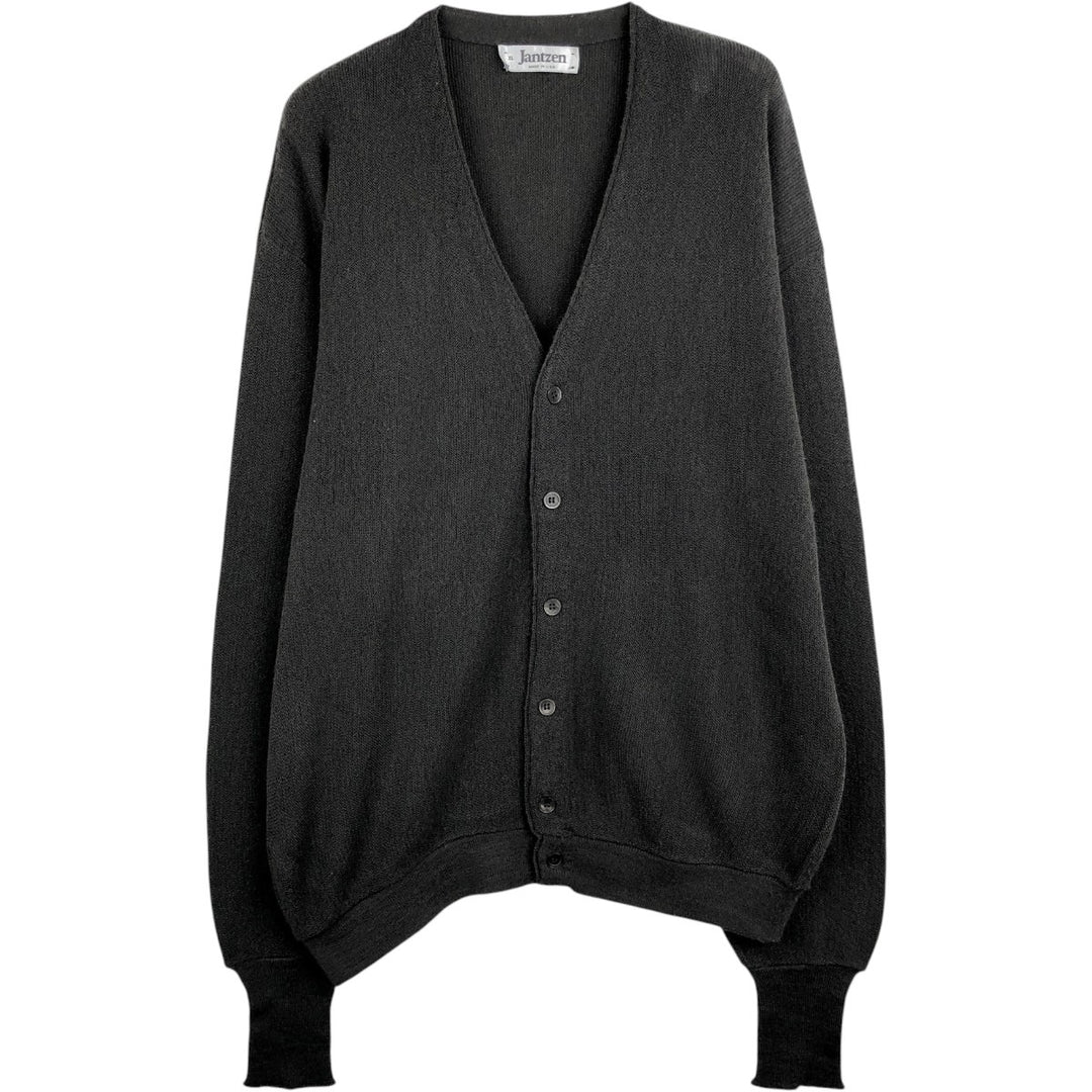 ~90'S Jantzen knit cardigan, made in USA, men's size XL equivalent, vintage. unclear Charcoal Vintage Second Hand
