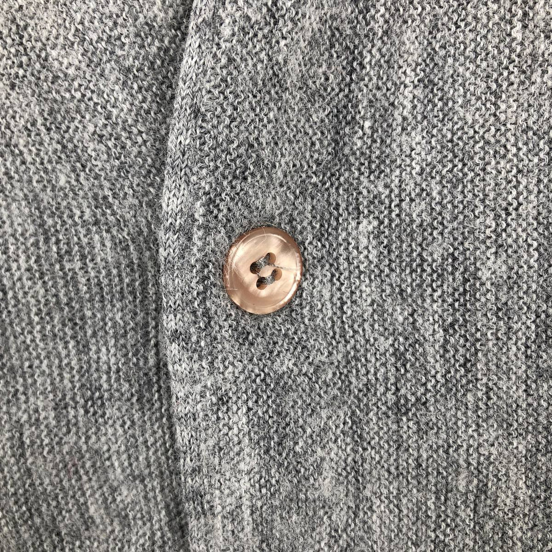 1980'S London Fog Acrylic Knit Cardigan, Made in USA, Men's XL equivalent, Vintage Oron Acrylic gray type Vintage Second Hand