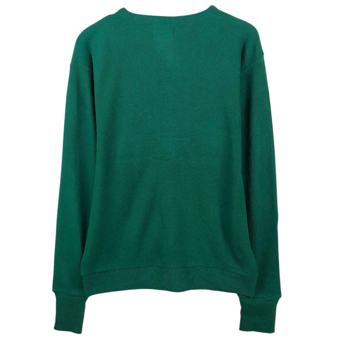 HONORS Acrylic Knit Cardigan, Made in USA, Men's Size L (equivalent) acrylic green type Vintage Second Hand