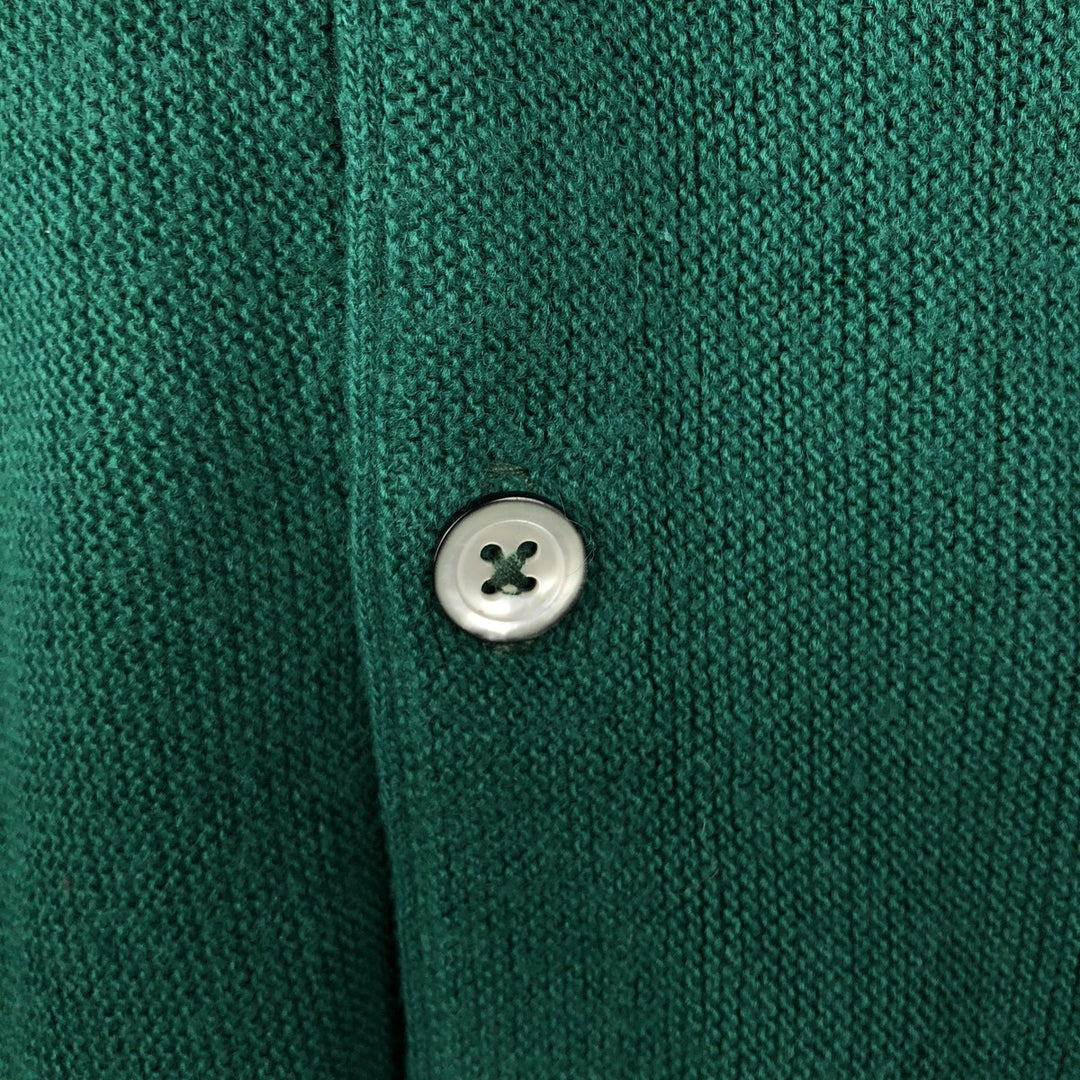 HONORS Acrylic Knit Cardigan, Made in USA, Men's Size L (equivalent) acrylic green type Vintage Second Hand