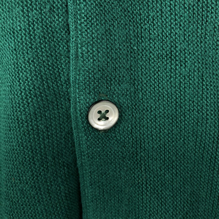 HONORS Acrylic Knit Cardigan, Made in USA, Men's Size L (equivalent) acrylic green type Vintage Second Hand