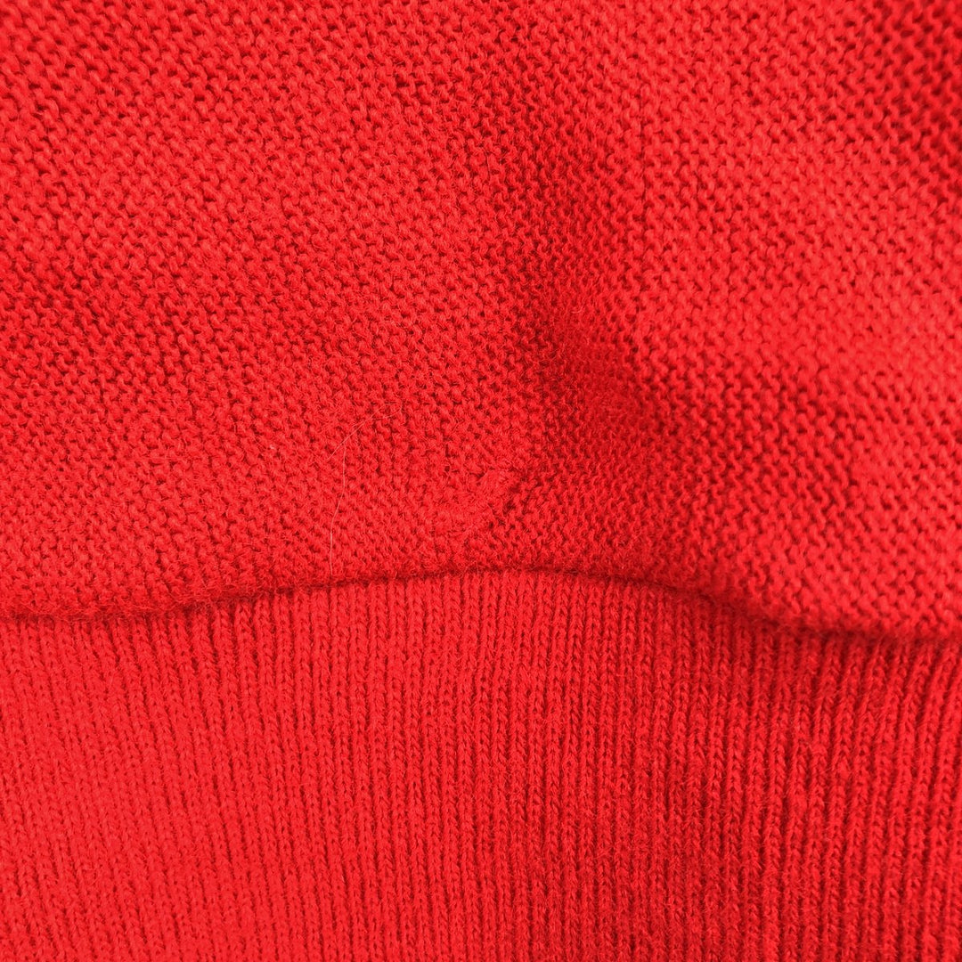 70s-era CLASSICS knit cardigan, made in USA, men's size XL equivalent, vintage. unclear red type Vintage Second Hand