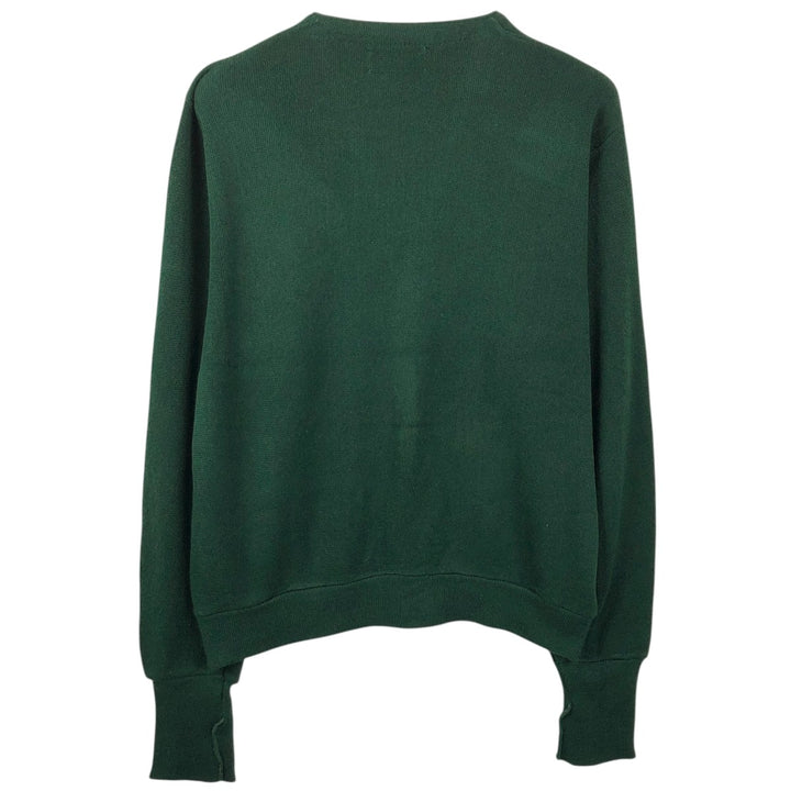 Vintage 90'S IZOD acrylic knit cardigan, made in the USA, size M, men's acrylic green type Vintage Second Hand