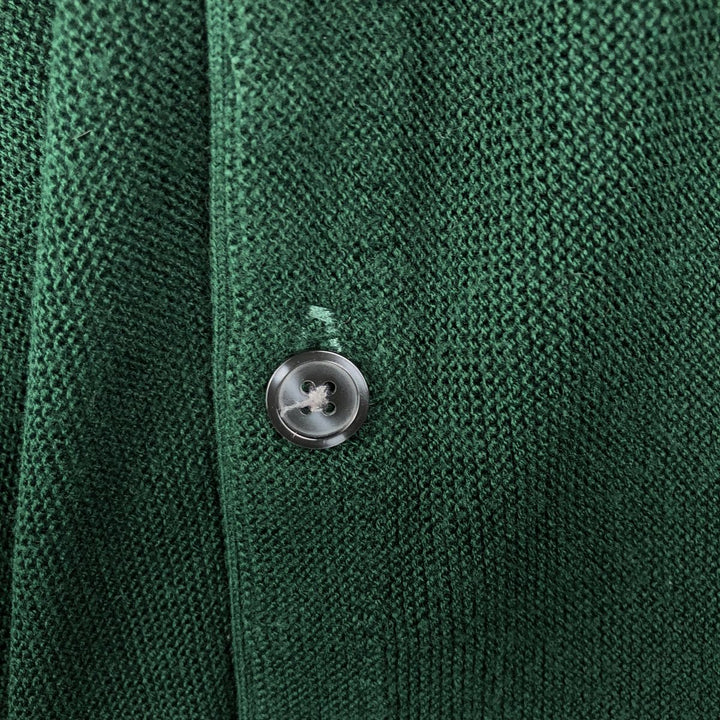Vintage 90'S IZOD acrylic knit cardigan, made in the USA, size M, men's acrylic green type Vintage Second Hand