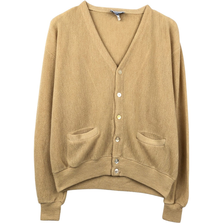 1970'S Charming Forge Acrylic Knit Cardigan, Made in USA, Men's Size XL (Equivalent), Vintage acrylic Beige type Vintage Second Hand