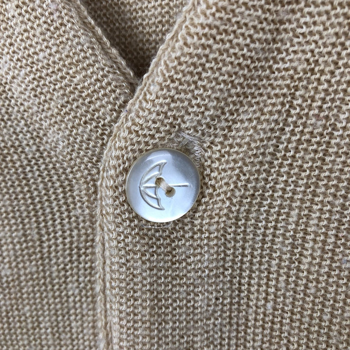 1970'S Charming Forge Acrylic Knit Cardigan, Made in USA, Men's Size XL (Equivalent), Vintage acrylic Beige type Vintage Second Hand