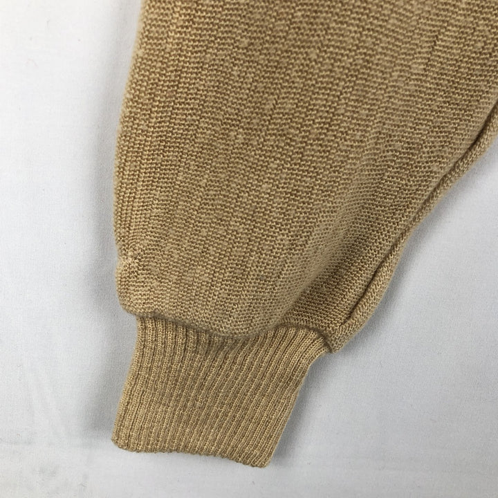 1970'S Charming Forge Acrylic Knit Cardigan, Made in USA, Men's Size XL (Equivalent), Vintage acrylic Beige type Vintage Second Hand