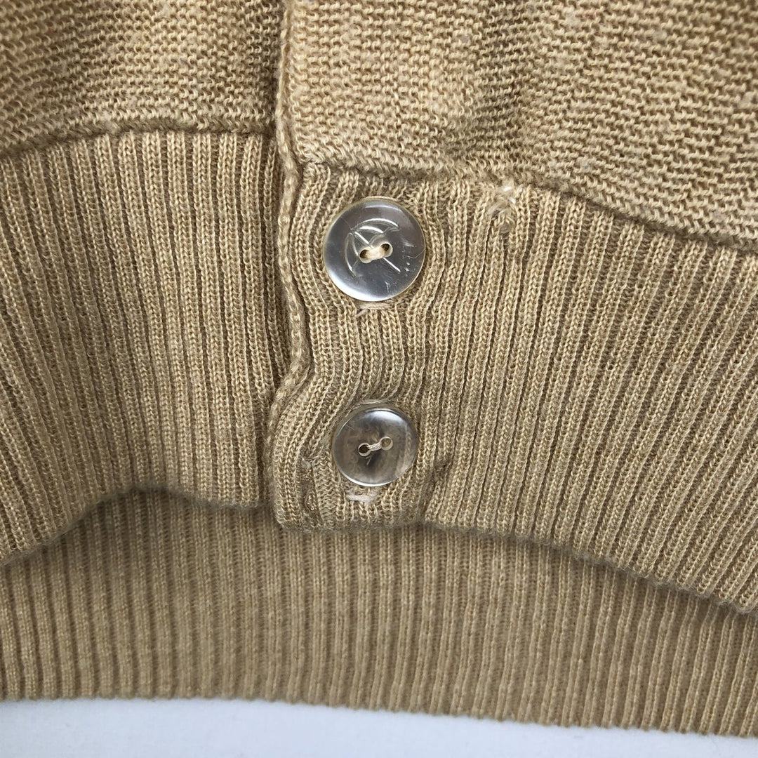 1970'S Charming Forge Acrylic Knit Cardigan, Made in USA, Men's Size XL (Equivalent), Vintage acrylic Beige type Vintage Second Hand