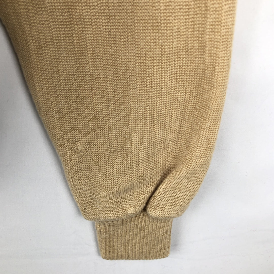 1970'S Charming Forge Acrylic Knit Cardigan, Made in USA, Men's Size XL (Equivalent), Vintage acrylic Beige type Vintage Second Hand
