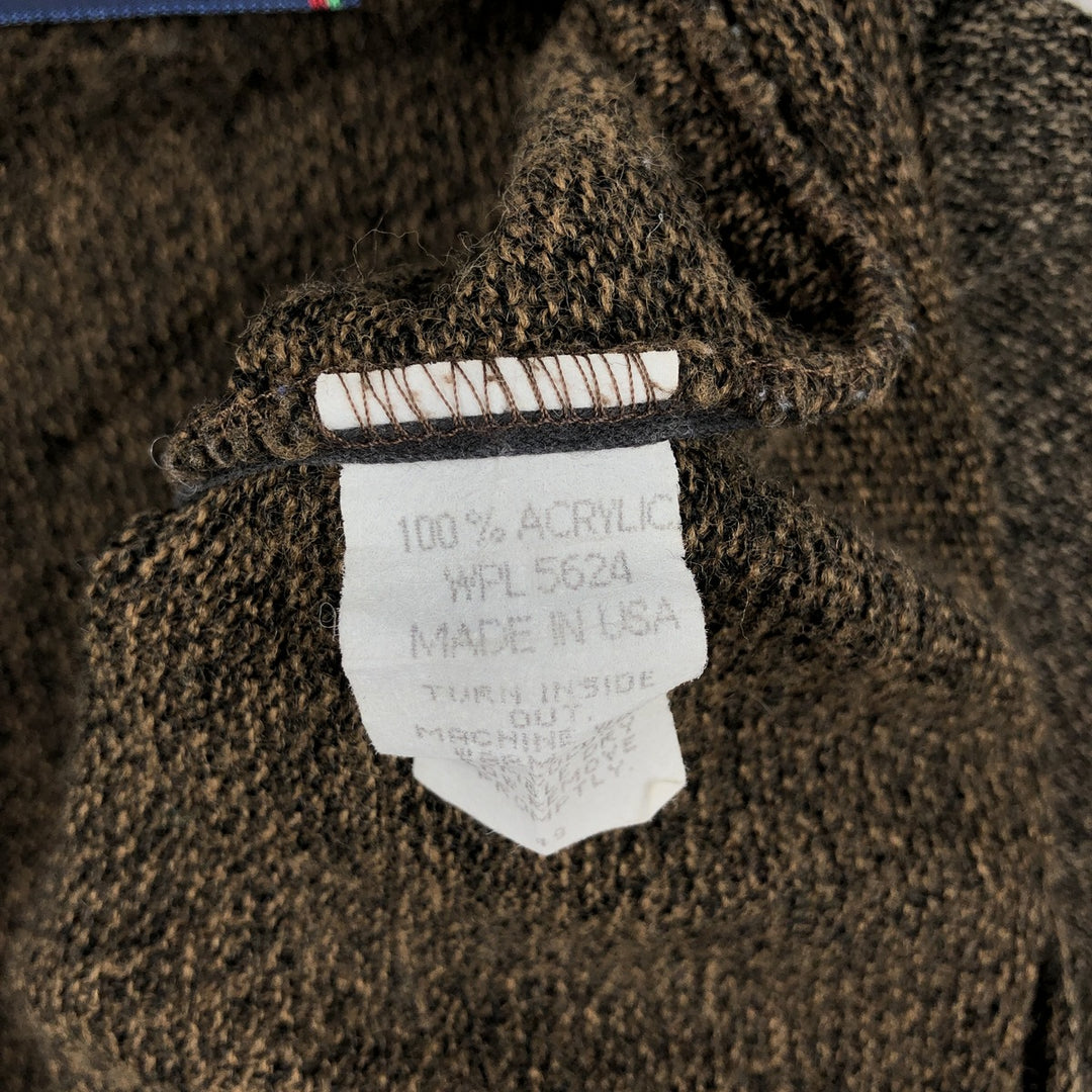 90'S Cypress Links knit cardigan, made in USA, men's size XL equivalent, vintage. unclear walnut Vintage Second Hand