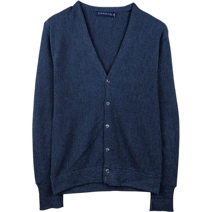 90'S PINNACLE knit cardigan, made in USA, men's size M equivalent, vintage. unclear navy blue type Vintage Second Hand
