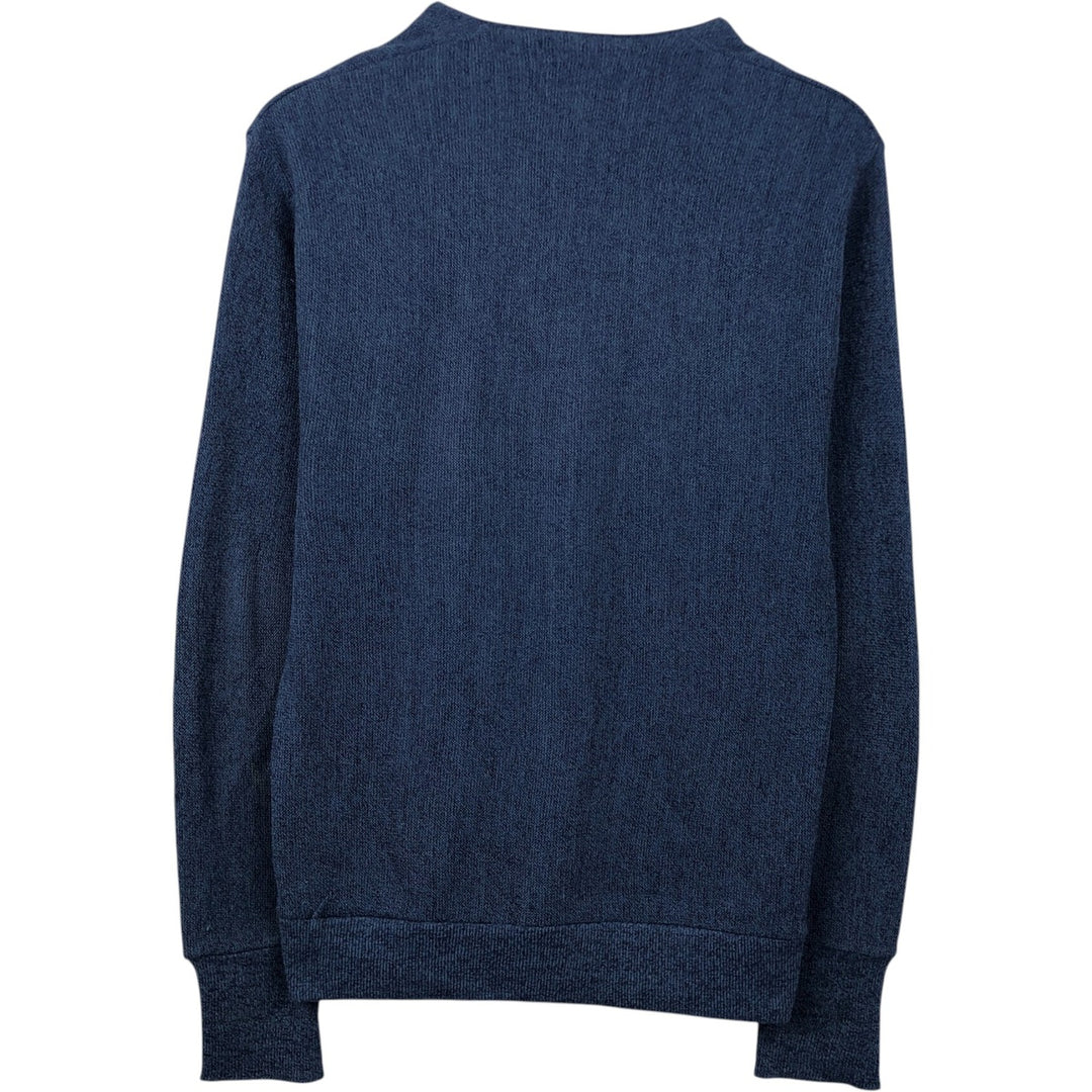 90'S PINNACLE knit cardigan, made in USA, men's size M equivalent, vintage. unclear navy blue type Vintage Second Hand