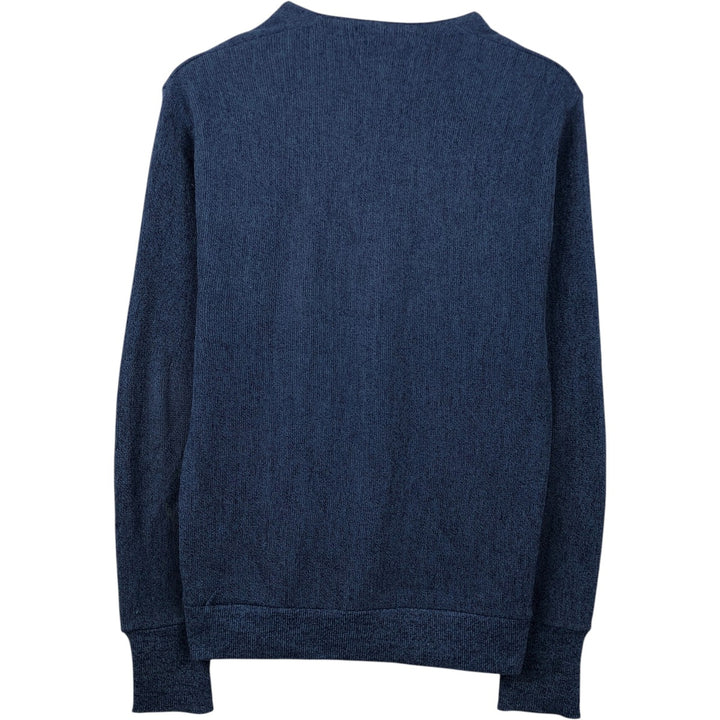 90'S PINNACLE knit cardigan, made in USA, men's size M equivalent, vintage. unclear navy blue type Vintage Second Hand