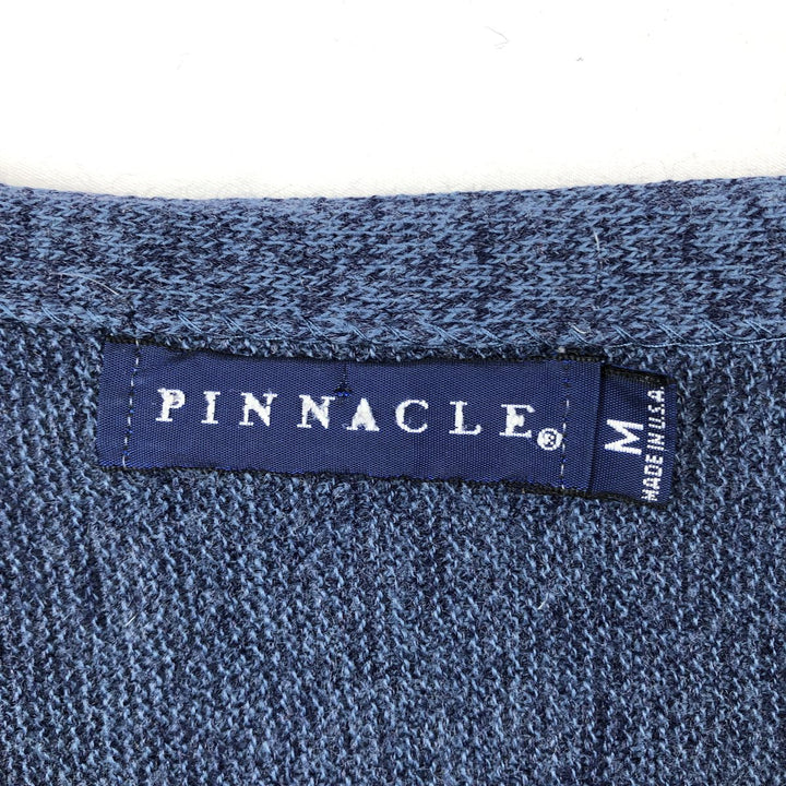 90'S PINNACLE knit cardigan, made in USA, men's size M equivalent, vintage. unclear navy blue type Vintage Second Hand