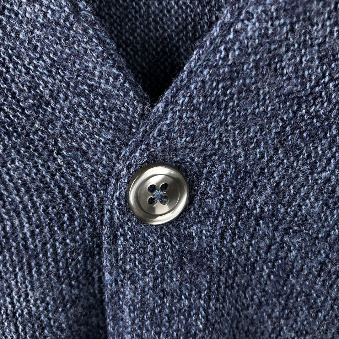 90'S PINNACLE knit cardigan, made in USA, men's size M equivalent, vintage. unclear navy blue type Vintage Second Hand