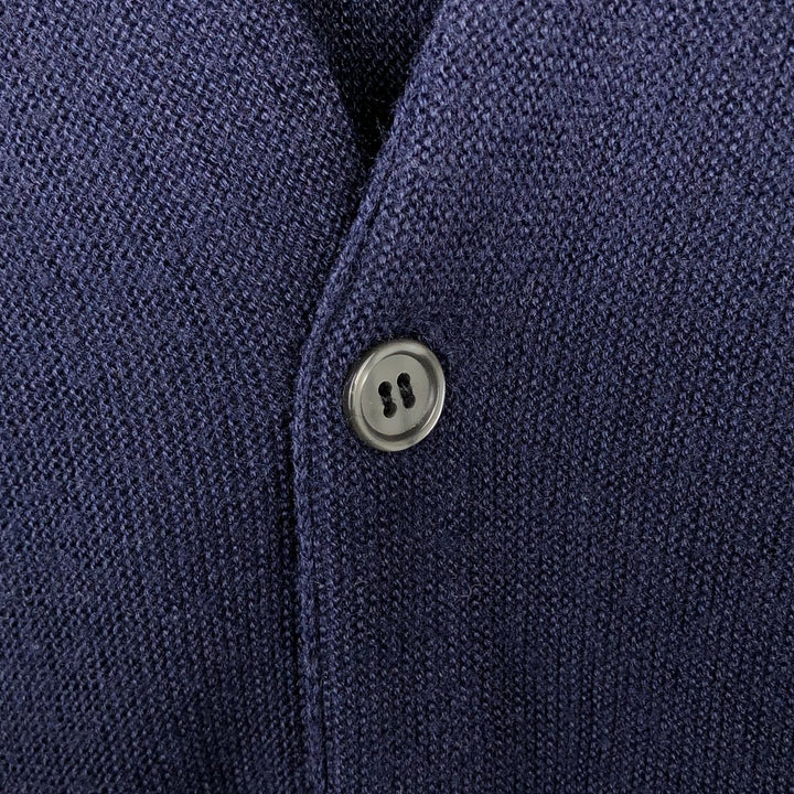 ~90'S RC SPORTSWEAR THE BIG R Pennsylvania State University College Knit Cardigan, Made in USA, Men's Size L (Equivalent), Vintage unclear navy blue type Vintage Second Hand