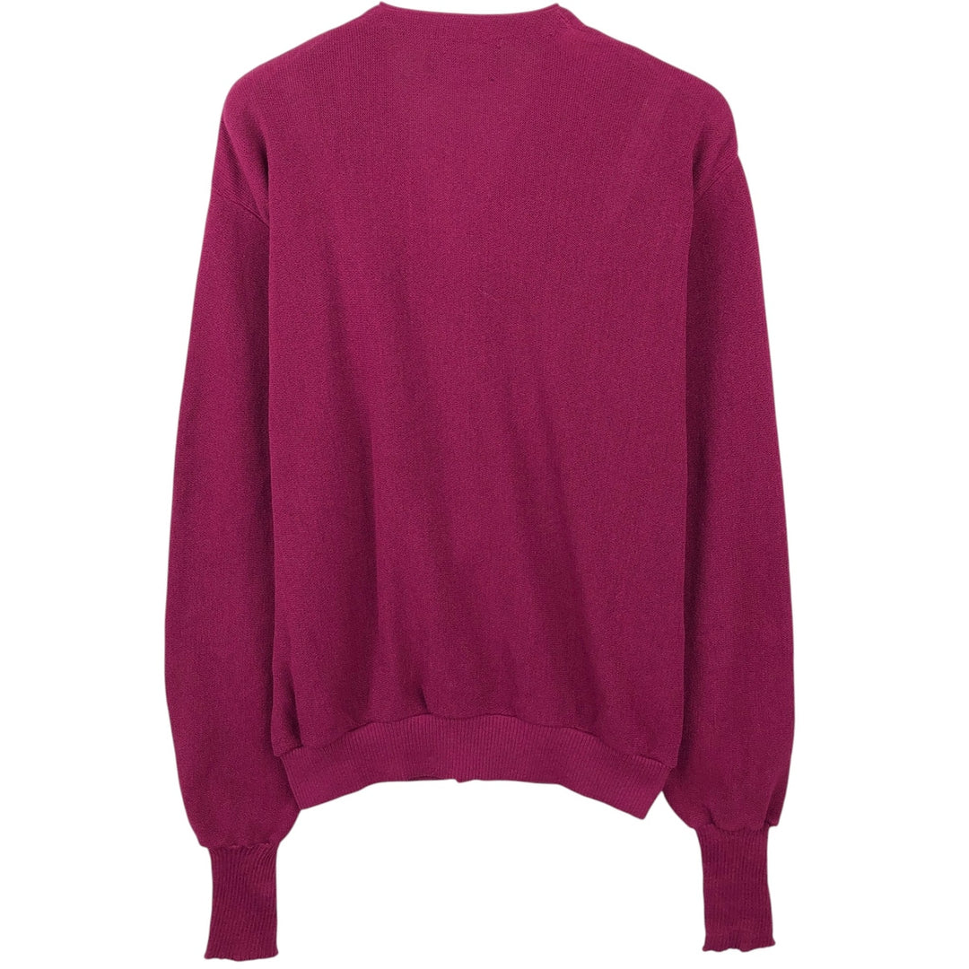 1990'S Jantzen knit cardigan, made in USA, men's size XL equivalent, vintage. polyester Purple type red-purple Vintage Second Hand