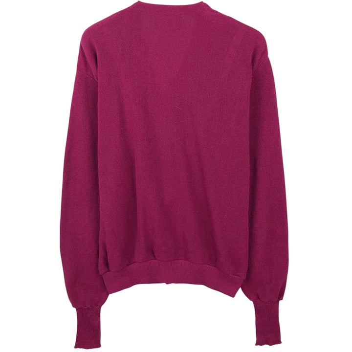 1990'S Jantzen knit cardigan, made in USA, men's size XL equivalent, vintage. polyester Purple type red-purple Vintage Second Hand