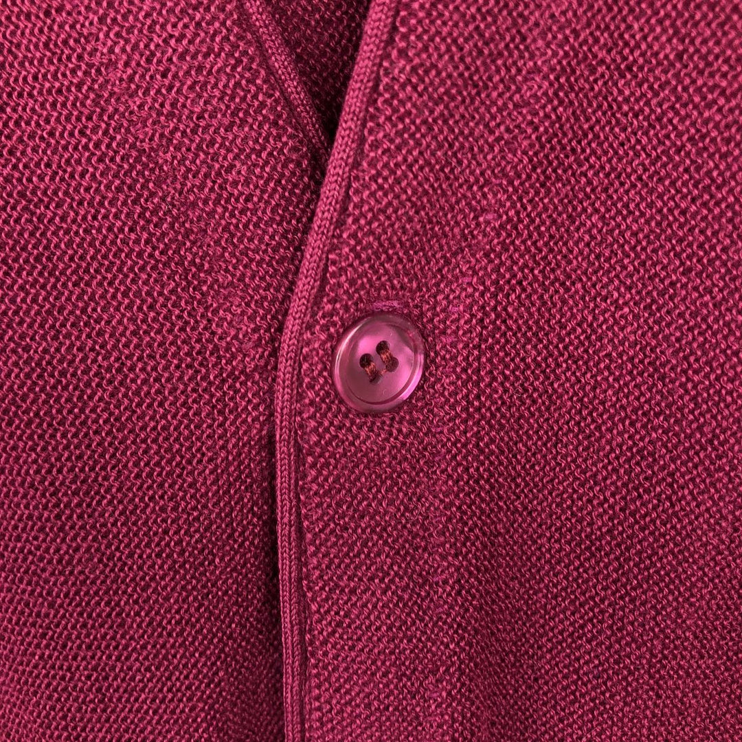 1990'S Jantzen knit cardigan, made in USA, men's size XL equivalent, vintage. polyester Purple type red-purple Vintage Second Hand