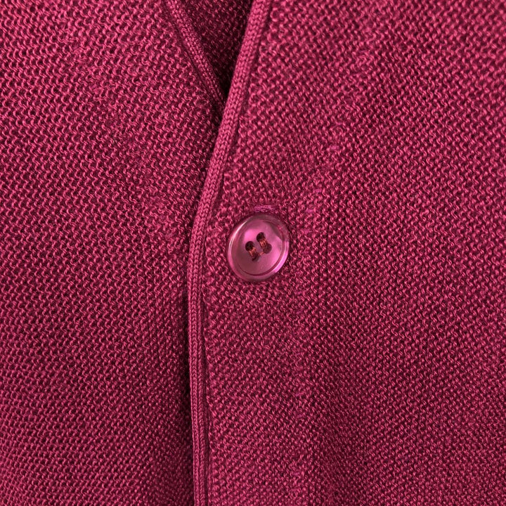 1990'S Jantzen knit cardigan, made in USA, men's size XL equivalent, vintage. polyester Purple type red-purple Vintage Second Hand