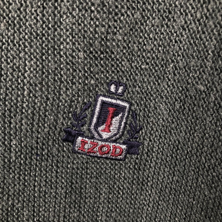 Vintage 90'S IZOD knit cardigan, made in the USA, men's size XL unclear gray type Vintage Second Hand
