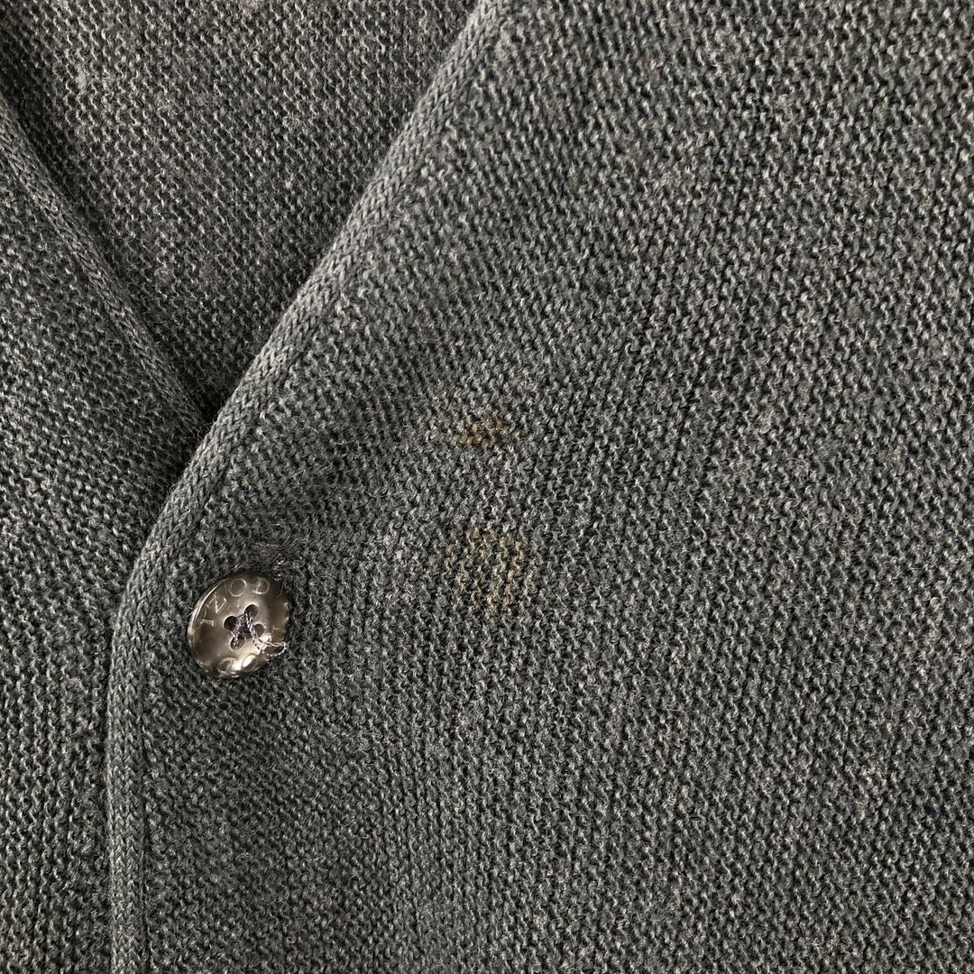 Vintage 90'S IZOD knit cardigan, made in the USA, men's size XL unclear gray type Vintage Second Hand