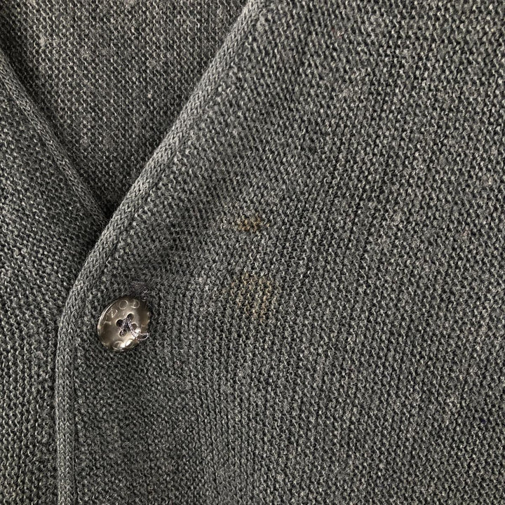 Vintage 90'S IZOD knit cardigan, made in the USA, men's size XL unclear gray type Vintage Second Hand