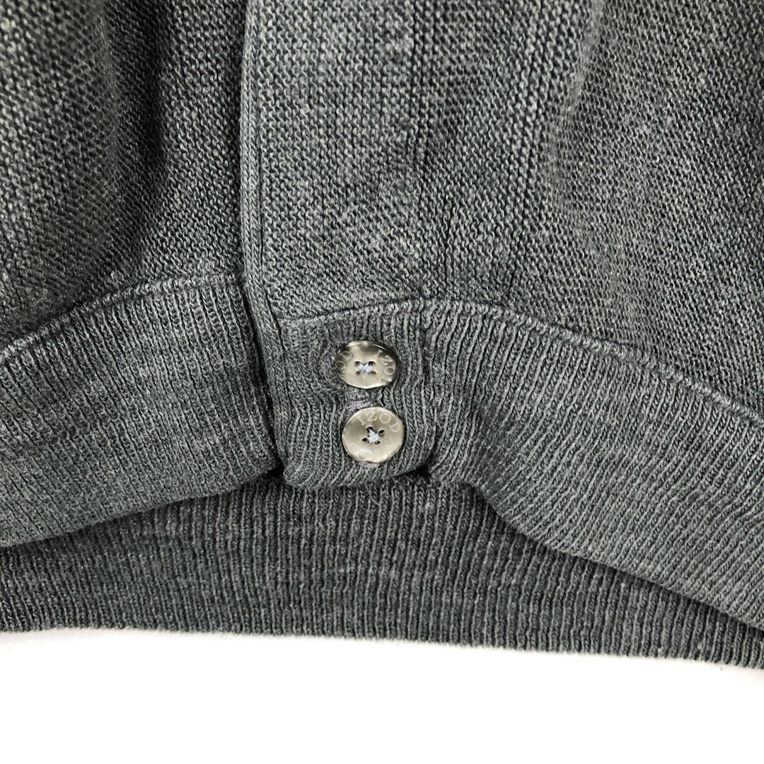 Vintage 90'S IZOD knit cardigan, made in the USA, men's size XL unclear gray type Vintage Second Hand